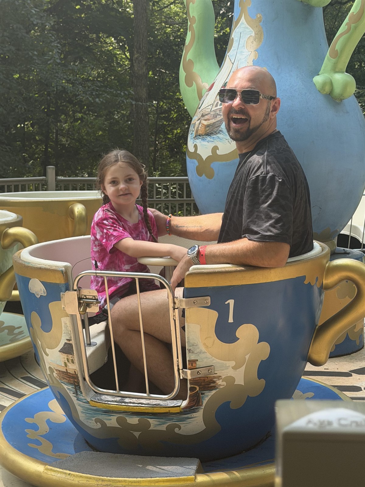 Adam Sarnovsky with his daughter, Adelheid.